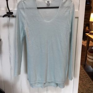 Mint green knit sweater tunic.